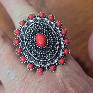 Vintage Paparazzi MESA Mandala Stretch Ring